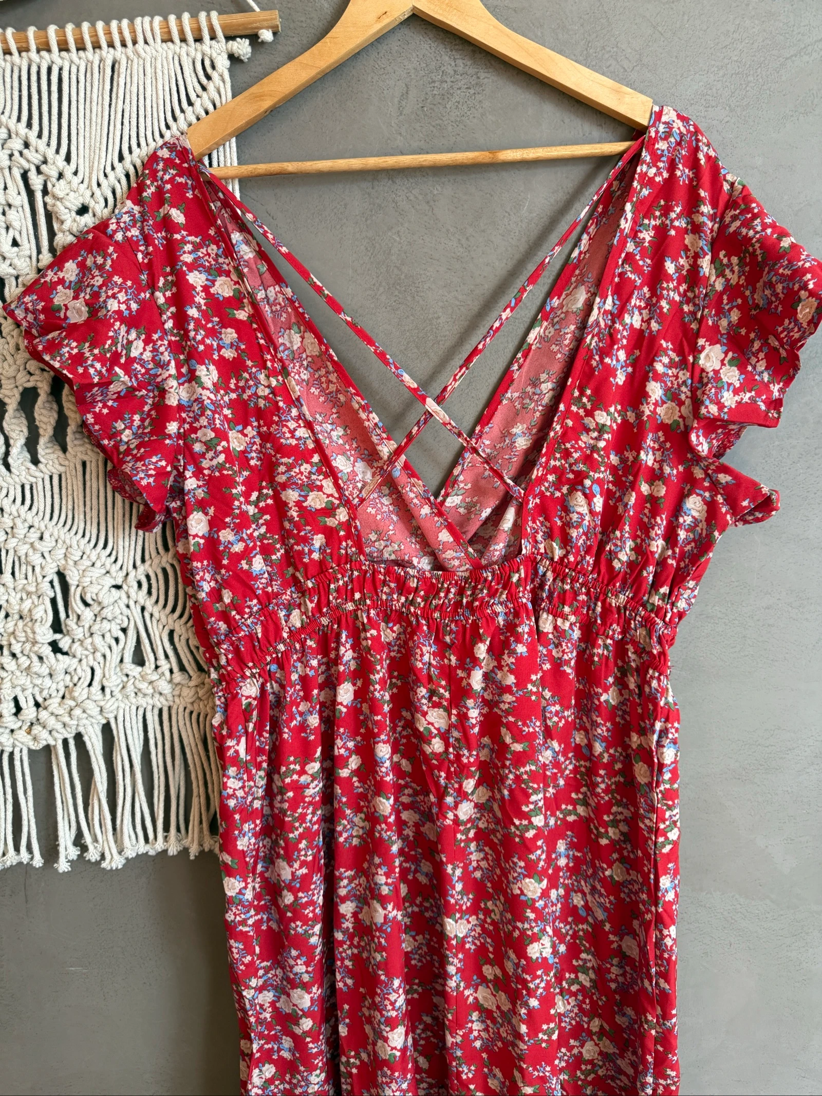Vestido tamanho 52 de verão decote cruzado para férias ao sol – photo 5